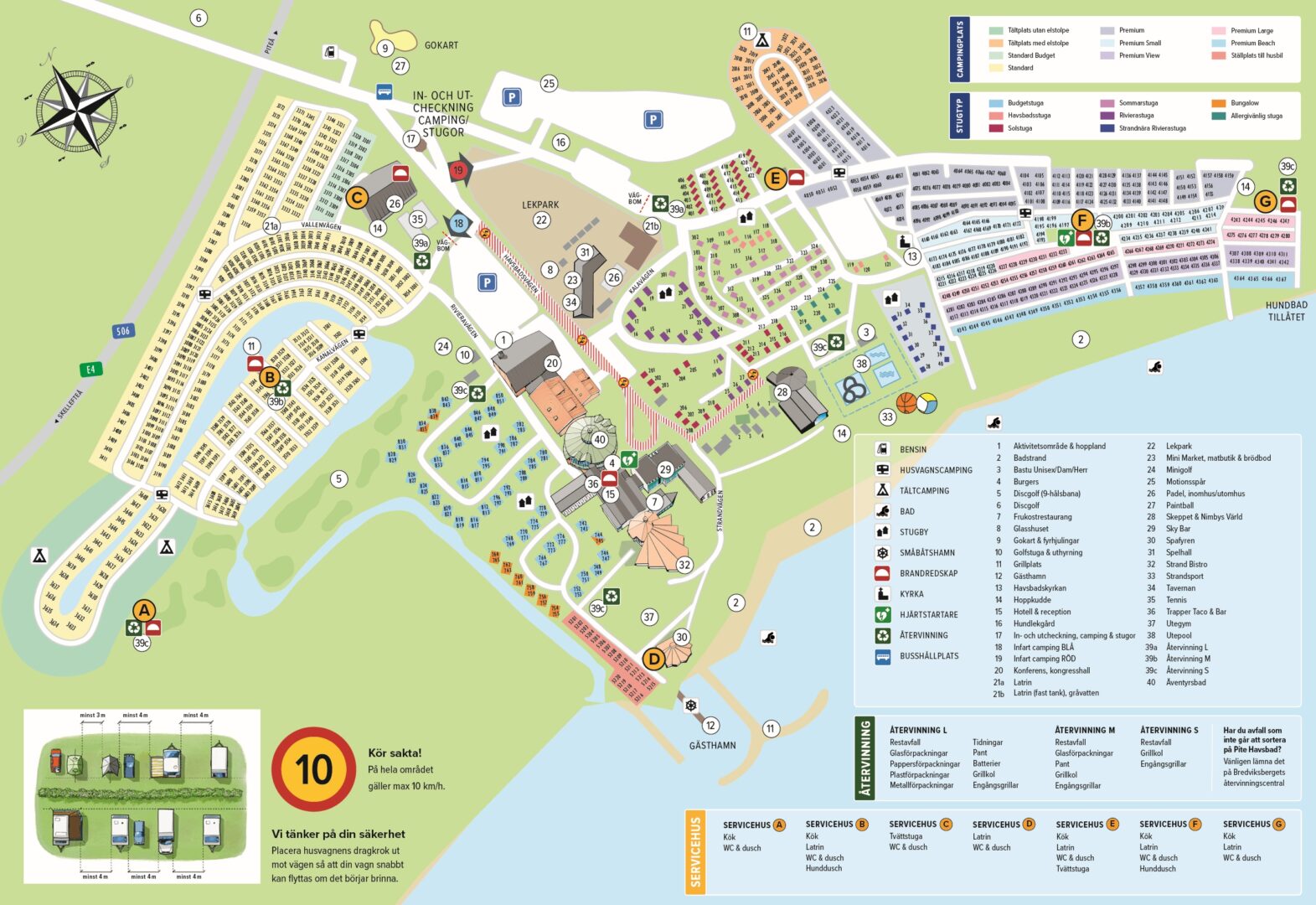 Campingkarta - Karta över Pite Havsbads camping